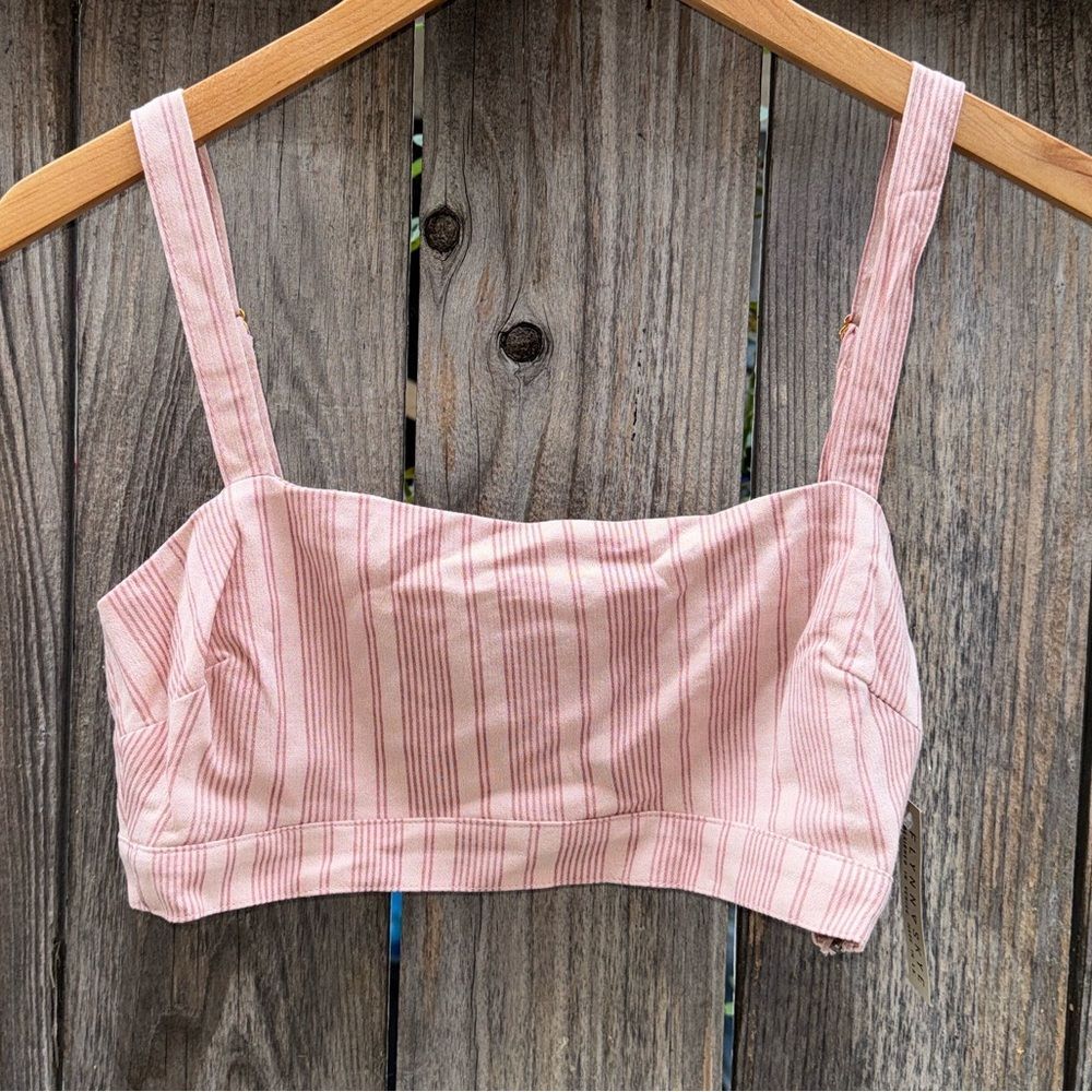 Flynn Skye  CROP TOP (ROSE STRIPE) Size Small
